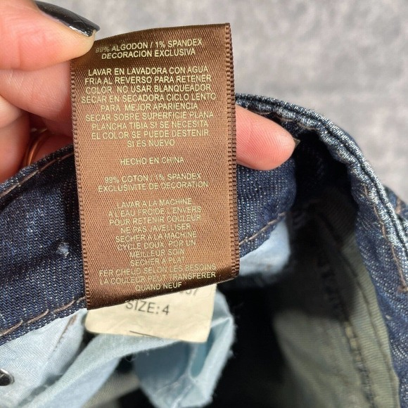 Kut from the Kloth KC564MA1N Crop Capri Embroidered Flap Pocket Jeans Size 4 - Picture 9 of 11